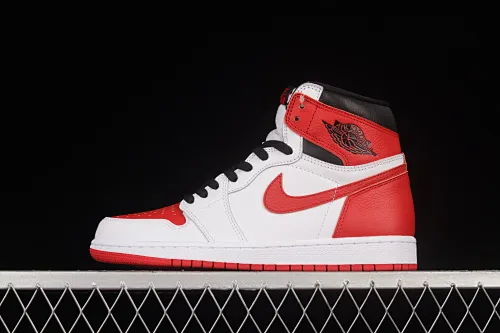 All categories Air Jordan Jordan series basketball shoes Air Jordan 1 High pure original version Air Jordan 1 High OG AJ1 Joe 1 white and red retro high-top cultural basketball shoes 555088-161
